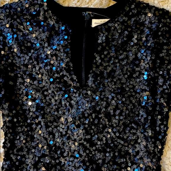 Abercrombie & Fitch Black Sequin Dress Size Small - Picture 1 of 3